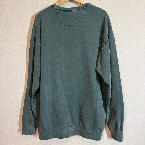 Women's Comfort Colors Dark Green Silver Prost Pullover Sweatshirt Sizze XL - Picture 10 of 10